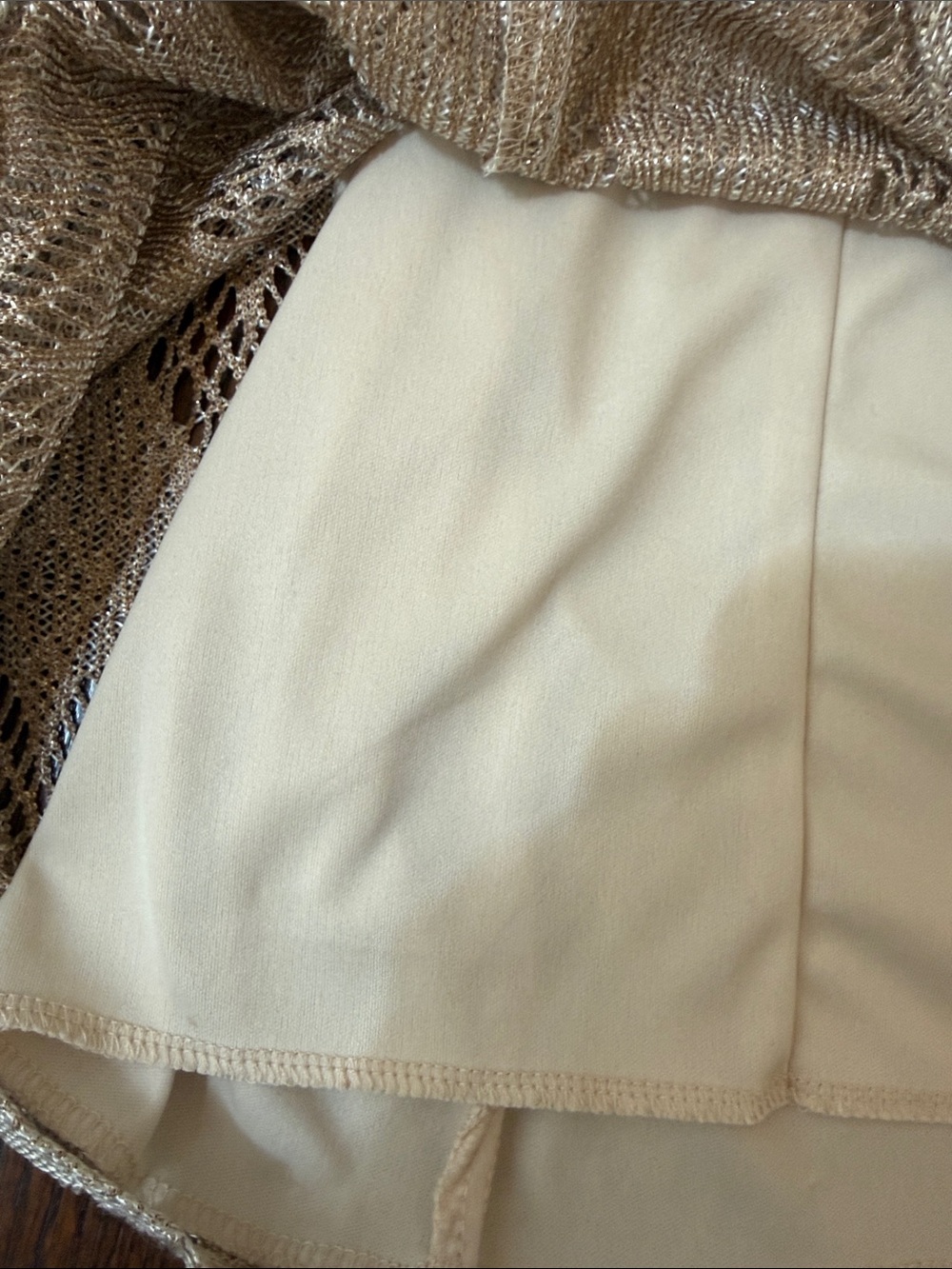 Ruby Rox Halter Lace Mini Dress in Beige - Picture 7 of 8